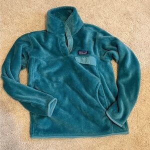 Women’s Patagonia Snap T Teal Fleece Pullover Small